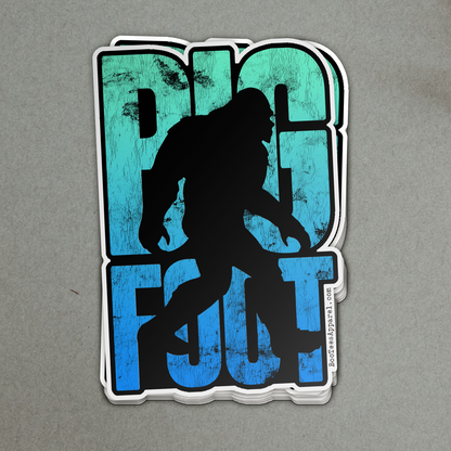 Bigfoot Silhouette Cryptid Full Color Sticker