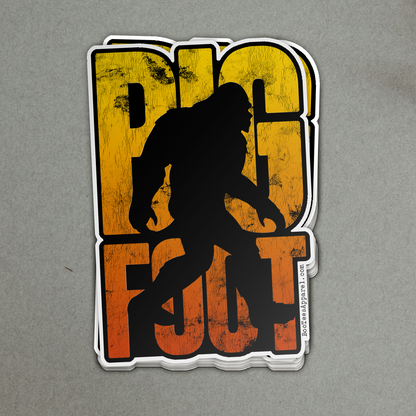 Bigfoot Silhouette Cryptid Full Color Sticker