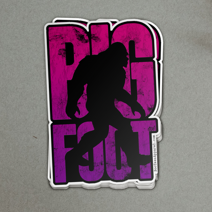 Bigfoot Silhouette Cryptid Full Color Sticker