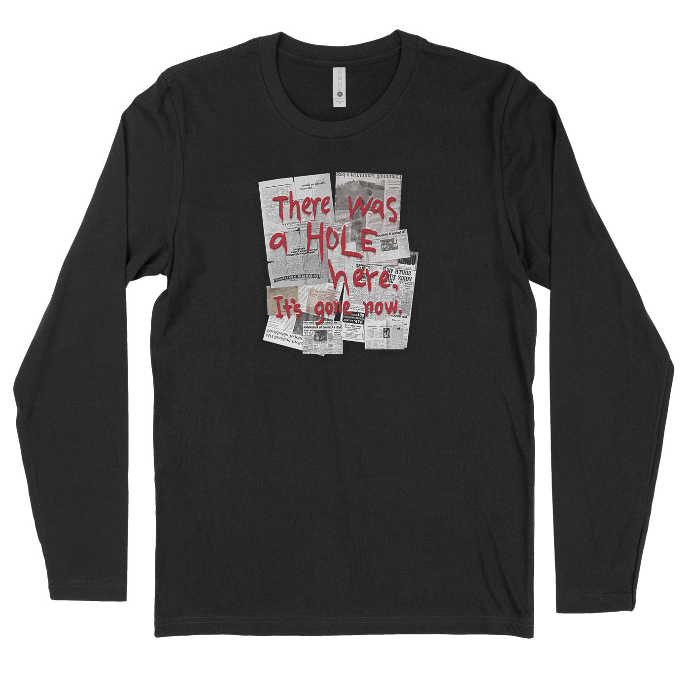 Black Long Sleeve Tee featuring There Was A Hole from Silent Hill