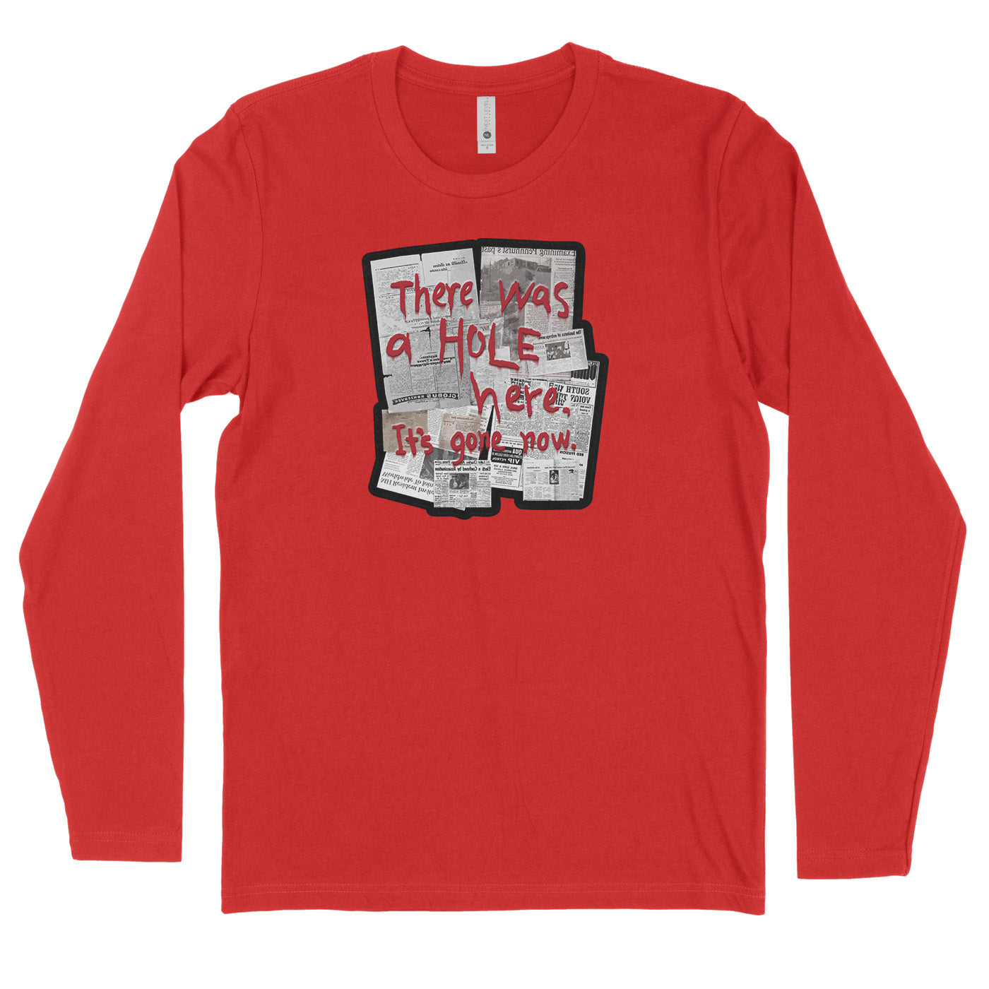 Red Long Sleeve Tee featuring There Was A Hole from Silent Hill