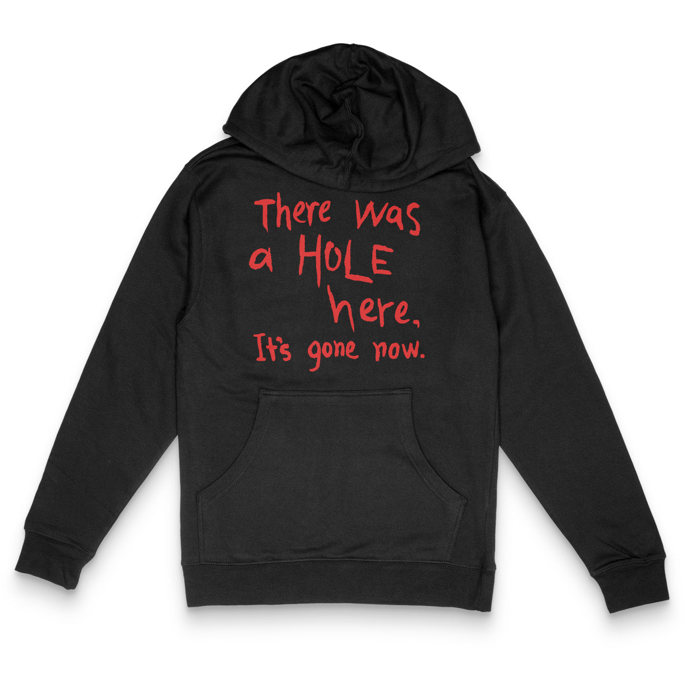 T-shirt Donna Grigia Con Stampa Divertente 'There Was A Hole Here Its Gone Now' - 100% Cotone