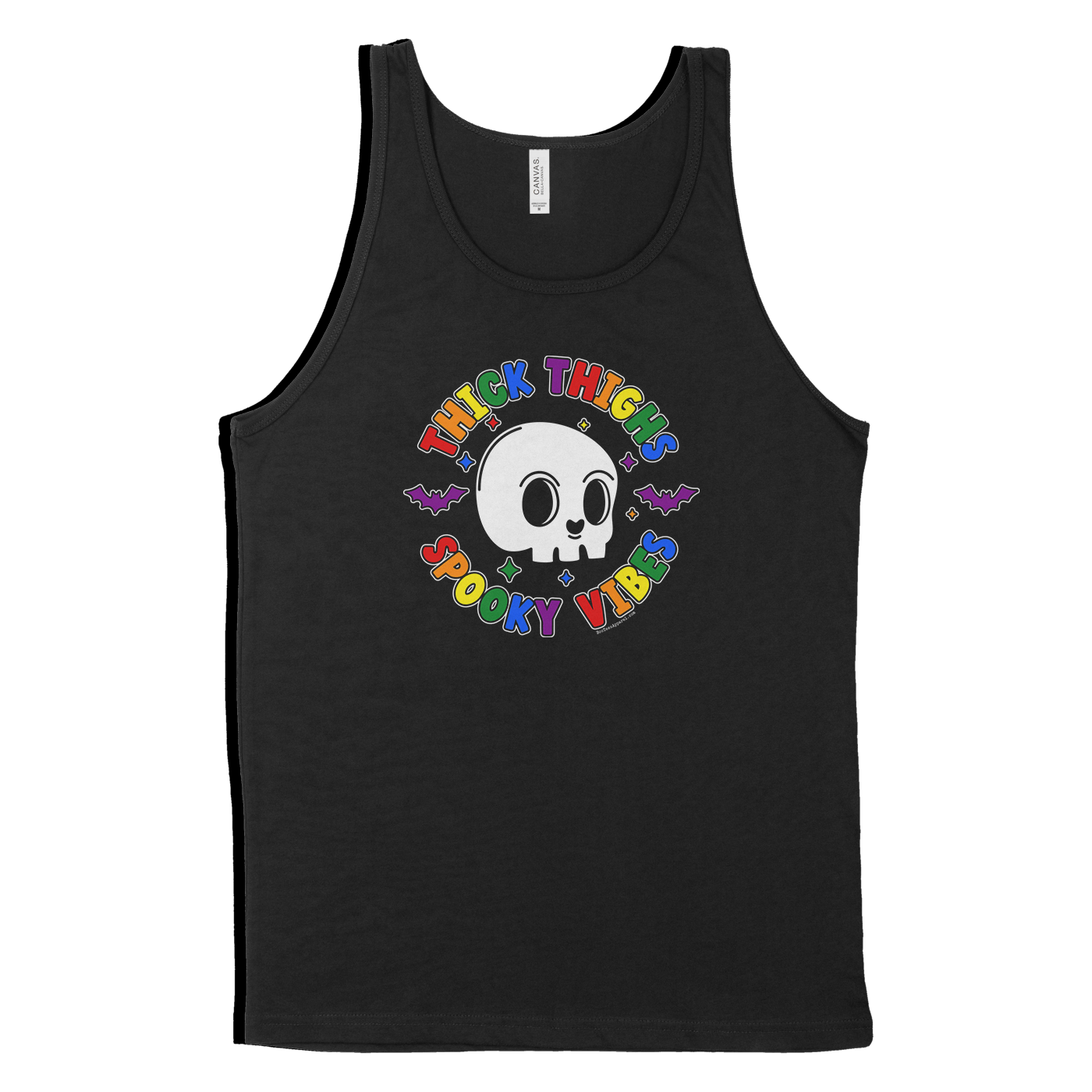 Thick Thighs and Spooky Vibes Pride Rainbow Black / 4XL / Hoodie 