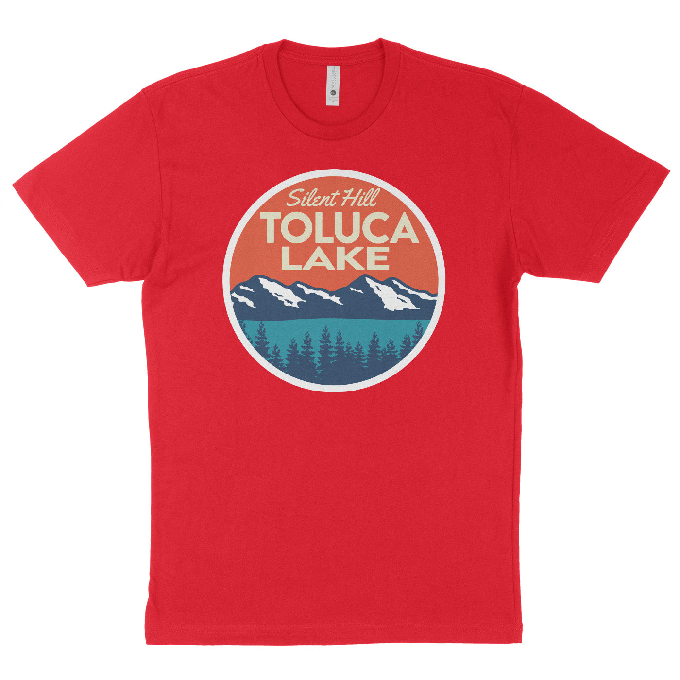 Red T-shirt featuring Toluca Lake from Silent Hill