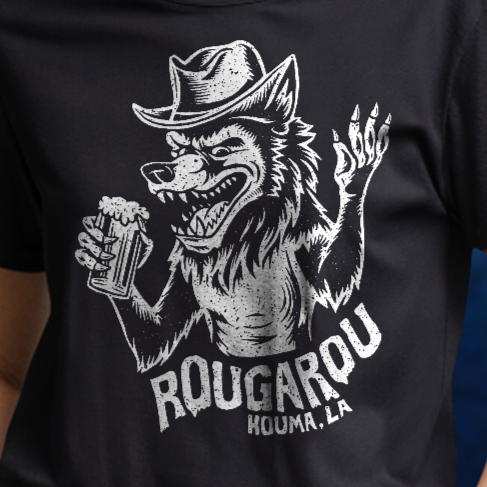 Rougarou Big Bad Wolf Swamp Werewolf Tee