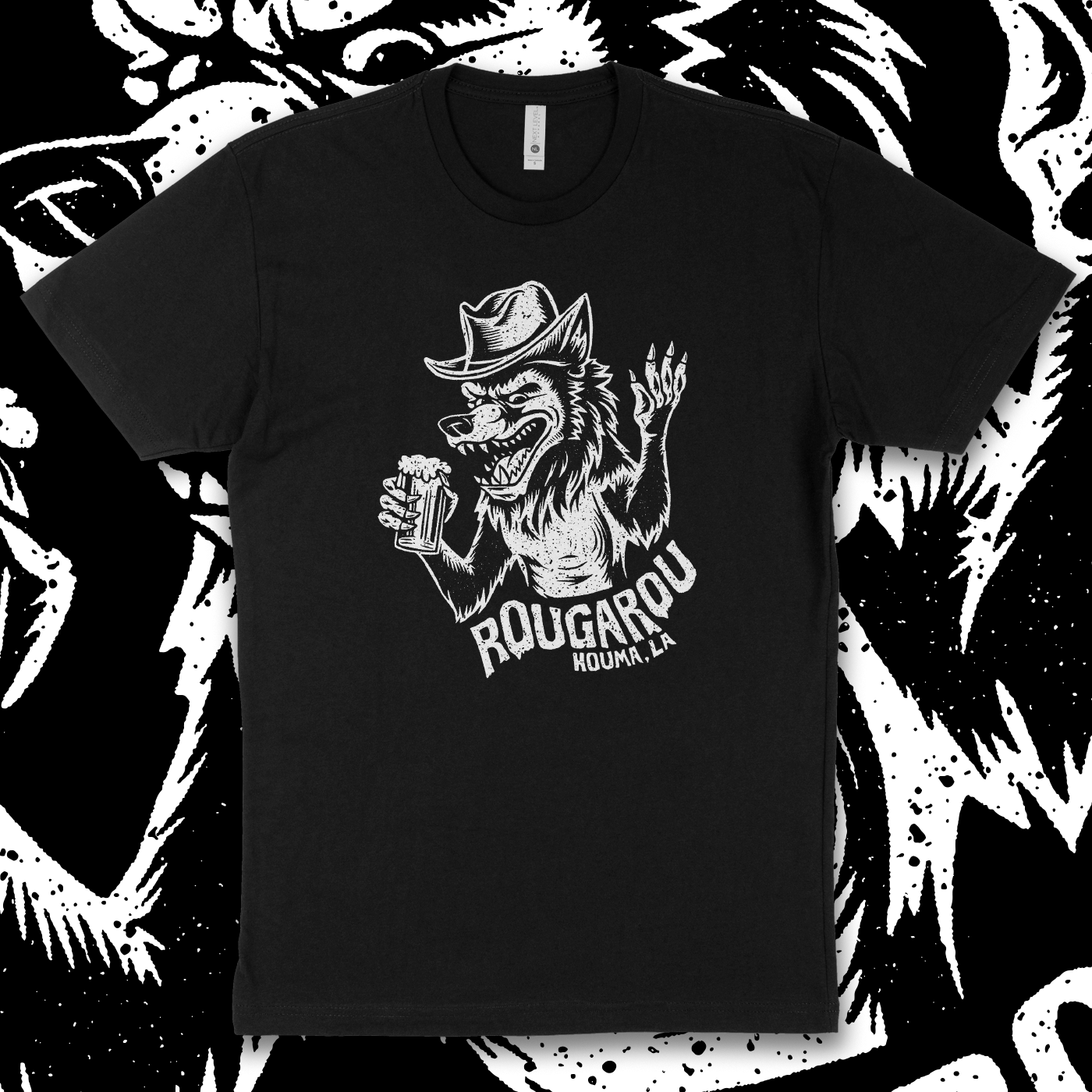 Rougarou Big Bad Wolf Swamp Werewolf Tee