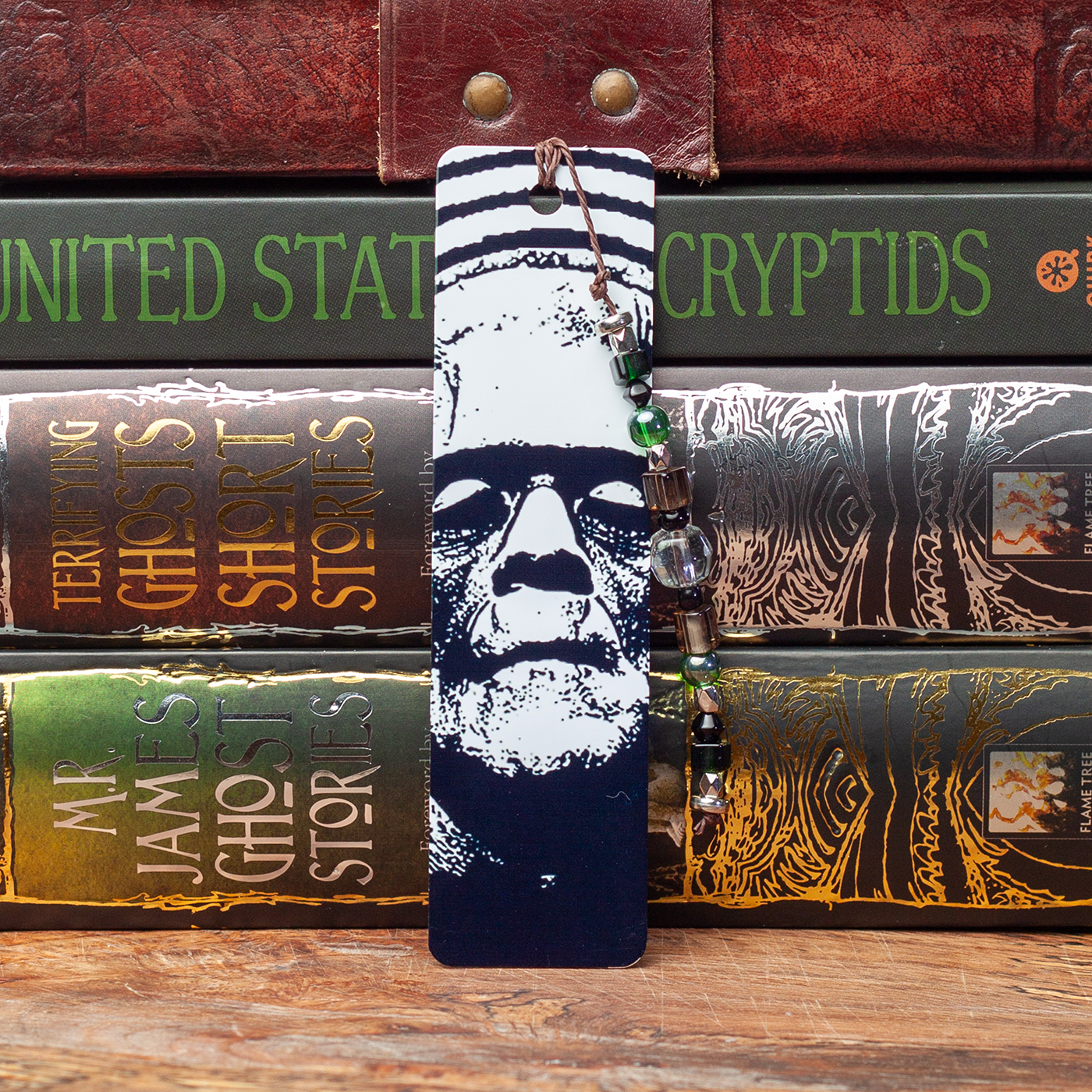 Black and White Frankenstein Metal Bookmark