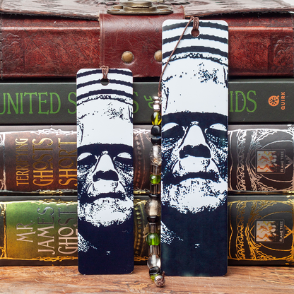 Black and White Frankenstein Metal Bookmark