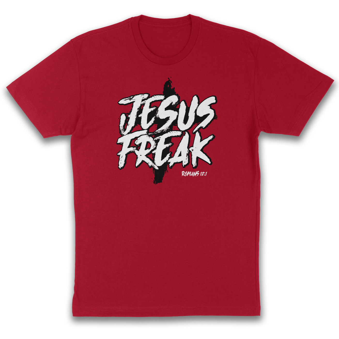 Jesus Freak – Bold Grunge Christian T-Shirt (Romans 12:1)