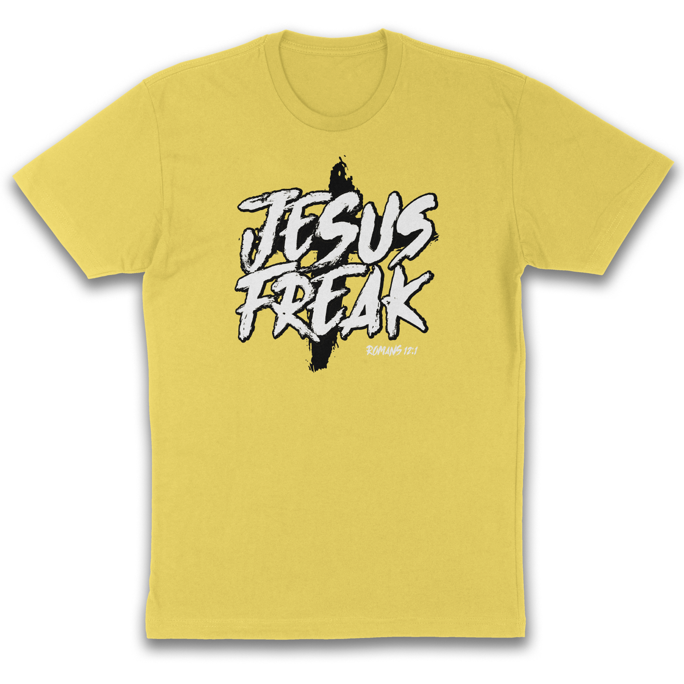 Jesus Freak – Bold Grunge Christian T-Shirt (Romans 12:1)