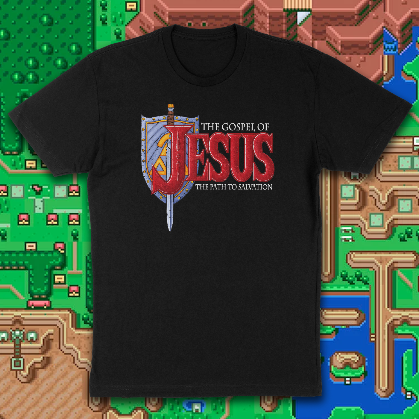 The Gospel of Jesus: The Path to Salvation - Zelda Parody Christian Shirt
