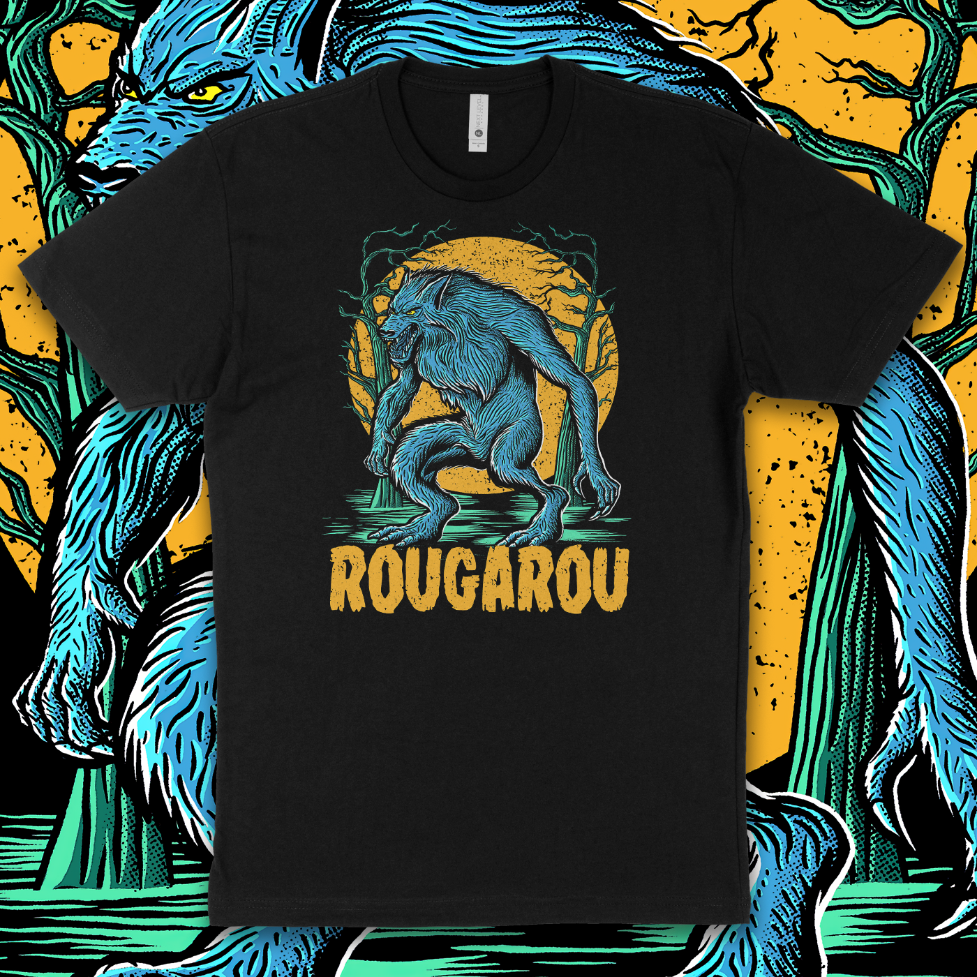 Rougarou Moon Swamp Werewolf Tee