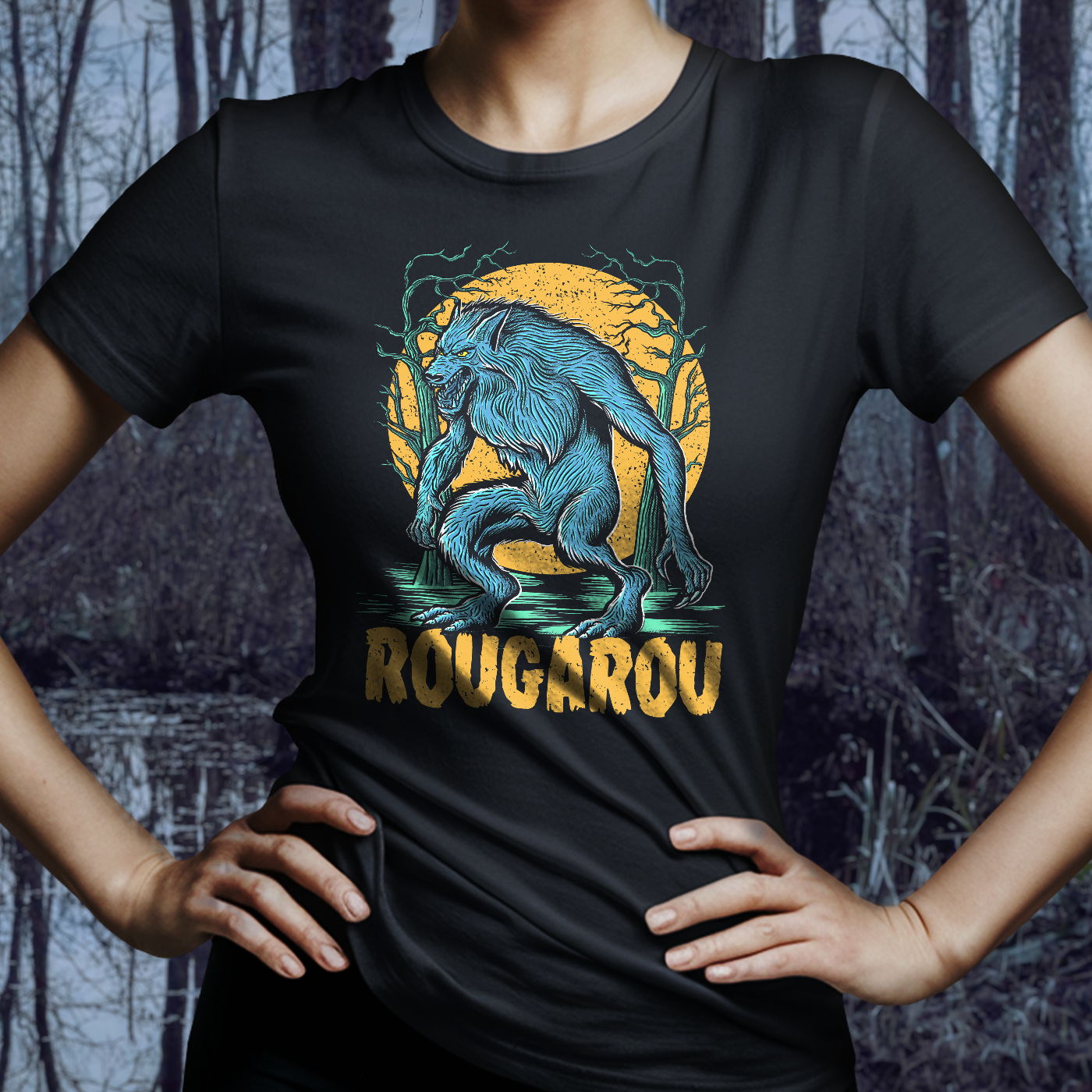 Rougarou Moon Swamp Werewolf Tee