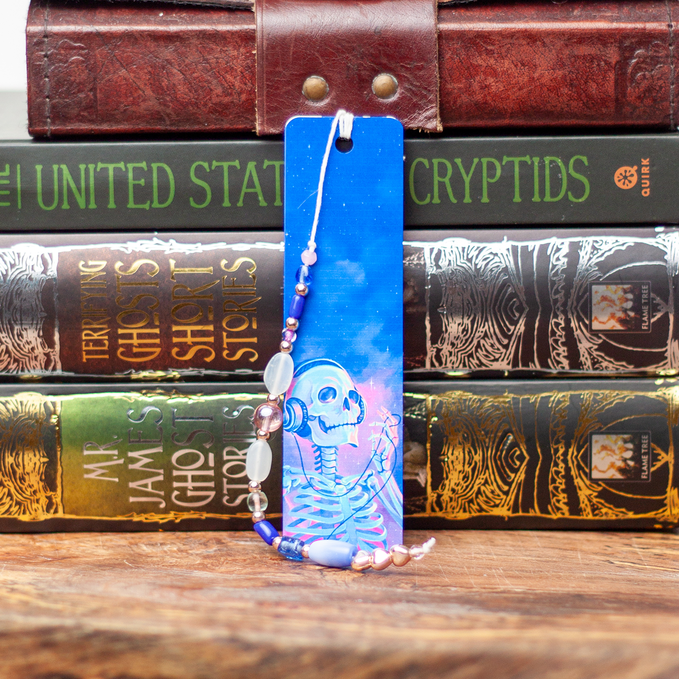 Headphones Skeleton Metal Bookmark