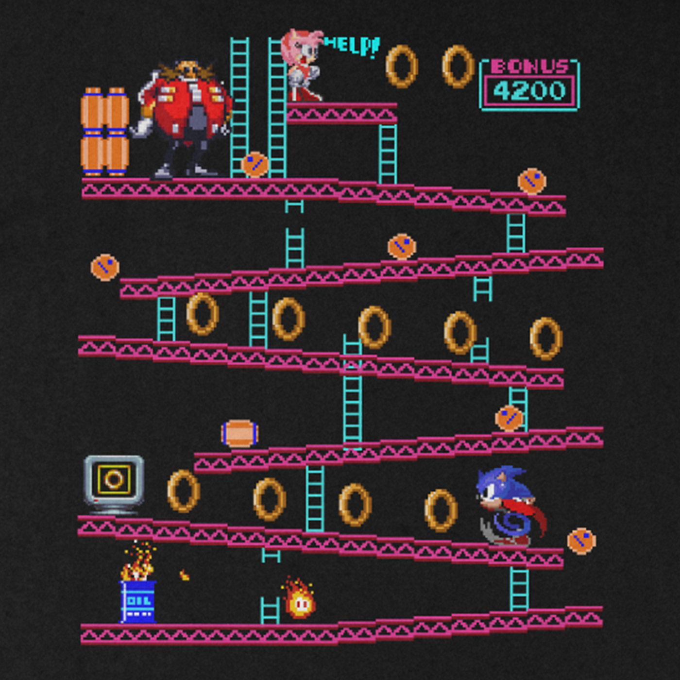 Donkey Kong Sonic Mashup Shirt