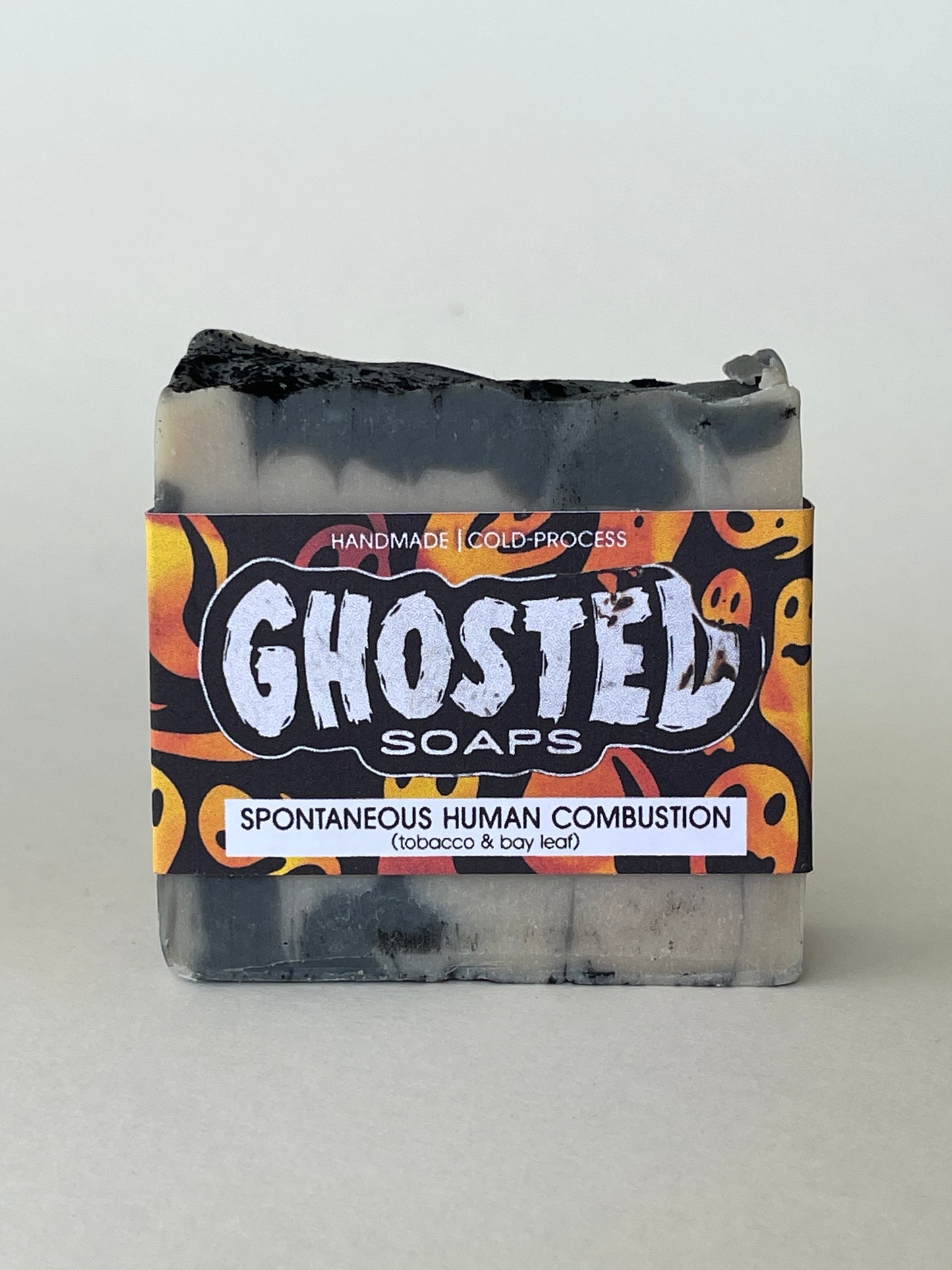 Spontaneous Human Combustion (Tobacco and Bay Leaf) Cold-Process Soap | Ghosted Soaps