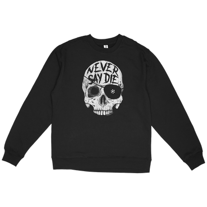 Never Say Die One Eyed Willie Skull Black Shirt