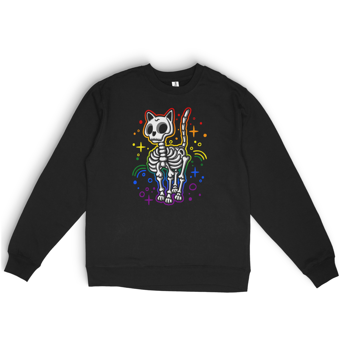 Skeleton Cat Pride Rainbow