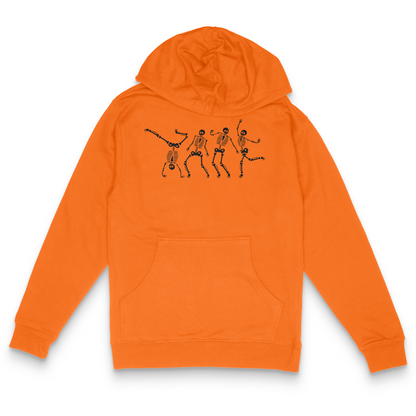 Skeleton Dance of the Dead Halloween Orange Shirt